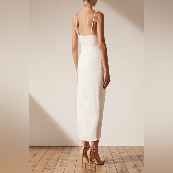 NWT - SHONA JOY Luxe Tie Front Cocktail Dress in IVORY - Picture 8 of 12